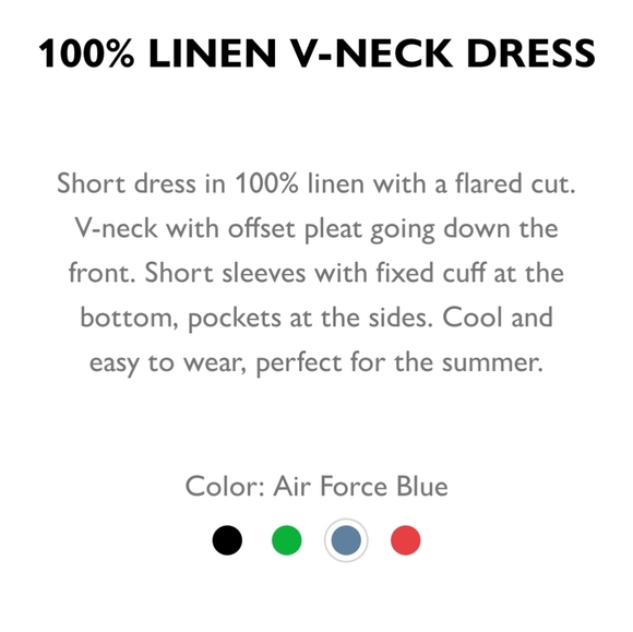 COPY - BENETTON Pure Linen Dress Size M - Picture 3 of 8